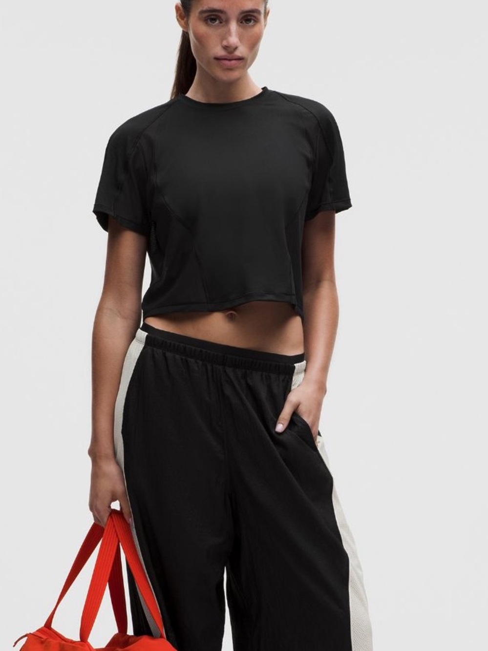 Lululemon Mesh Panel Training Short-Sleeve Shirt in Black